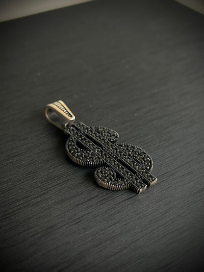 Zirconia Money Pendant – S925 Silver-4cm