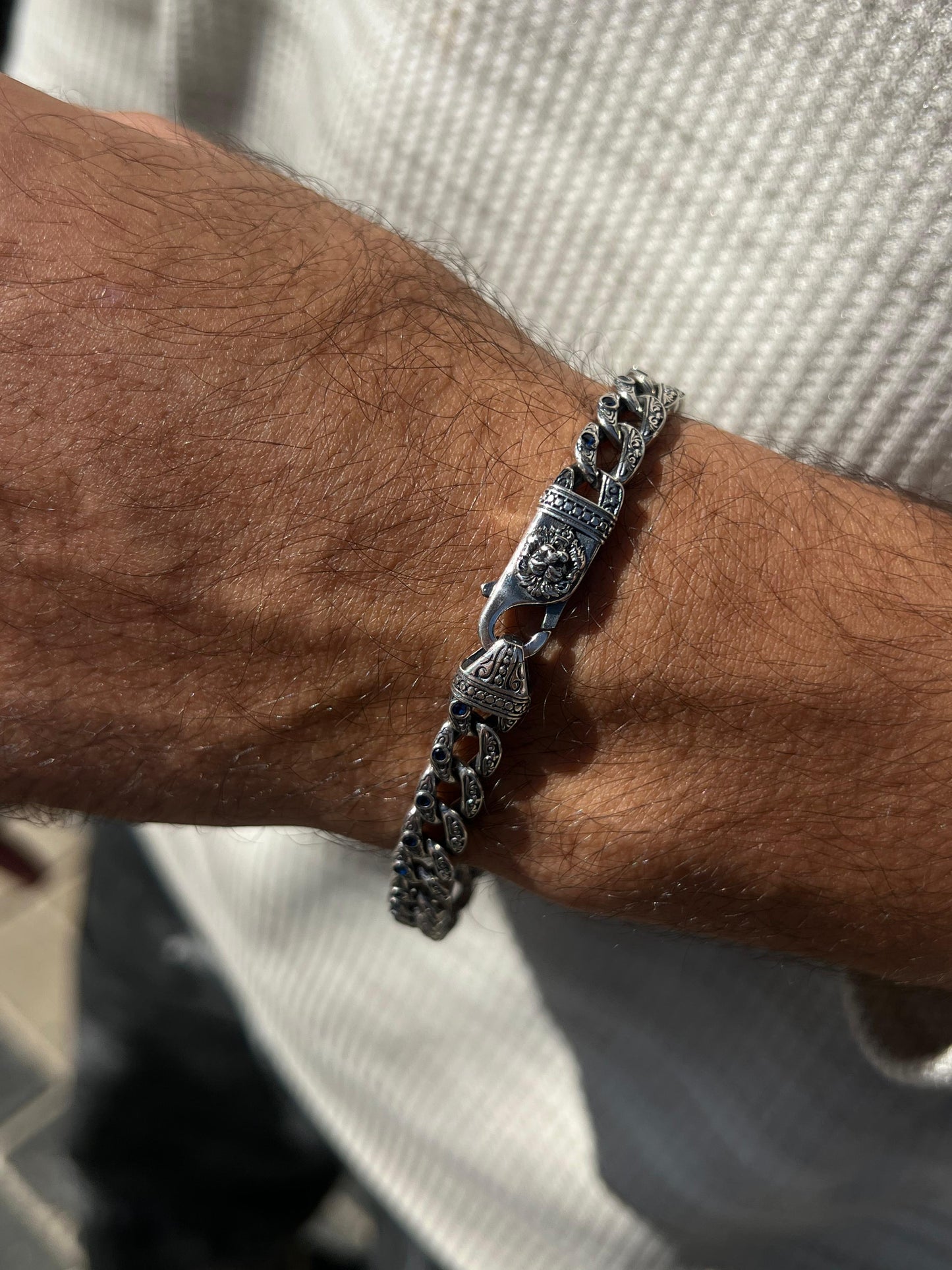 Eye of Power Bracelet for Men's Sterling Silver 925s(22,5cm-8mm)