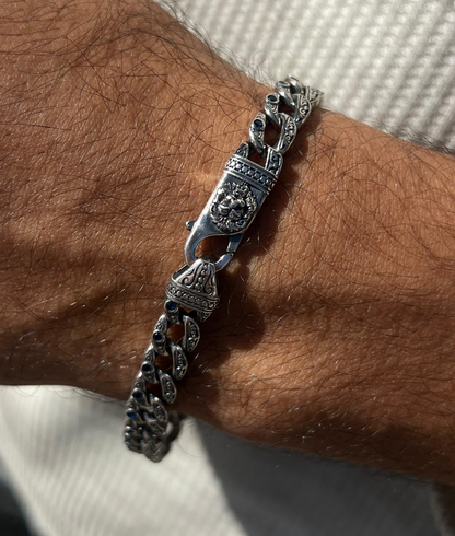 Eye of Power Bracelet for Men's Sterling Silver 925s(22,5cm-8mm)