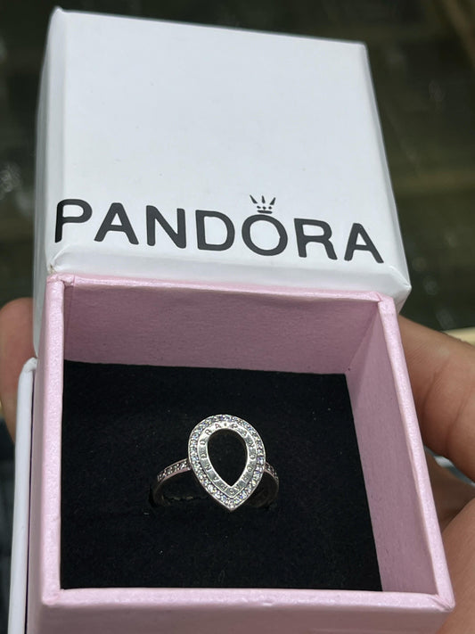 Sparkling Teardrop & Signature Halo Ring