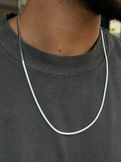 Sleek Necklace For Men Sterling Silver925-(29cm-3mm)