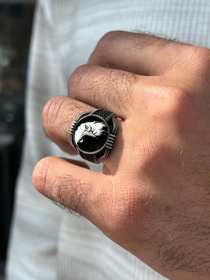 Dark Eagle Ring -Sterling Silver 925s