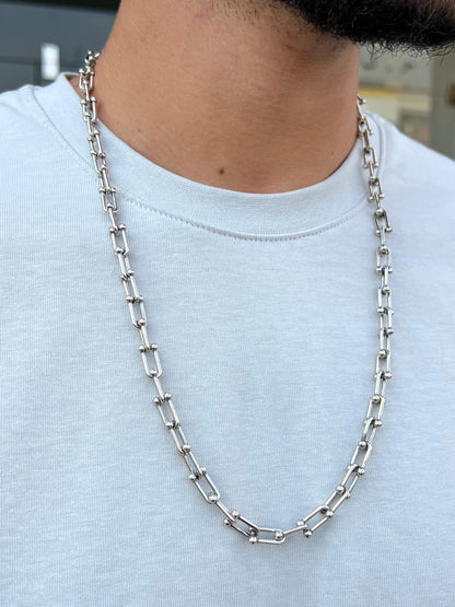Tall Tiffany Chain in Italian Sterling Silver 925s