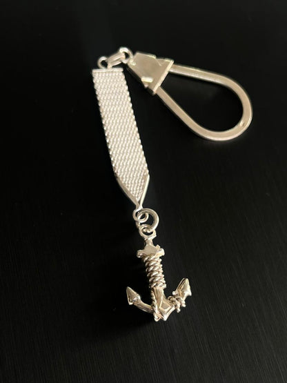 Anchor Key Chain 15cm-Sterling Silver 925s
