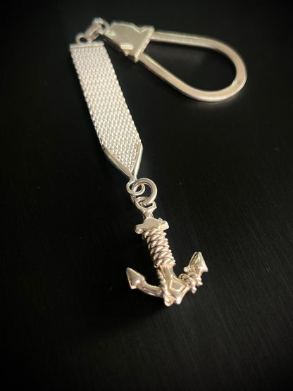 Anchor Key Chain 15cm-Sterling Silver 925s