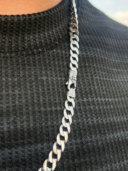 Edge Grommet Necklace Sterling Silver 925s-(60cm-8mm)