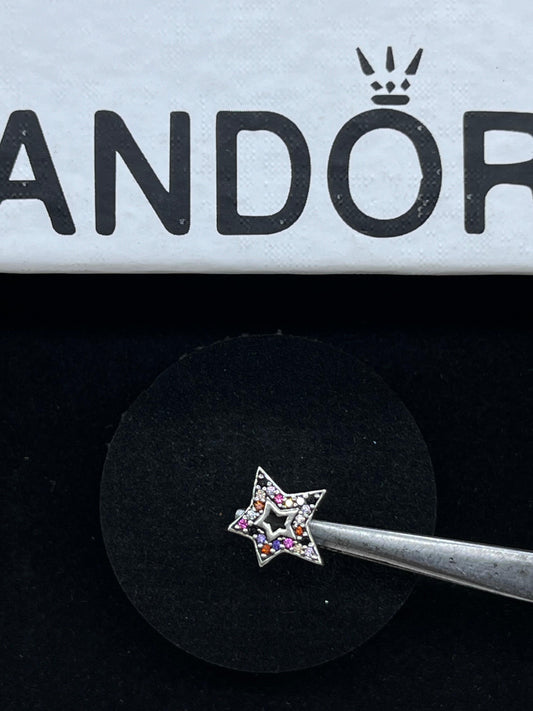 Sparkling Asymmetric Star Charm