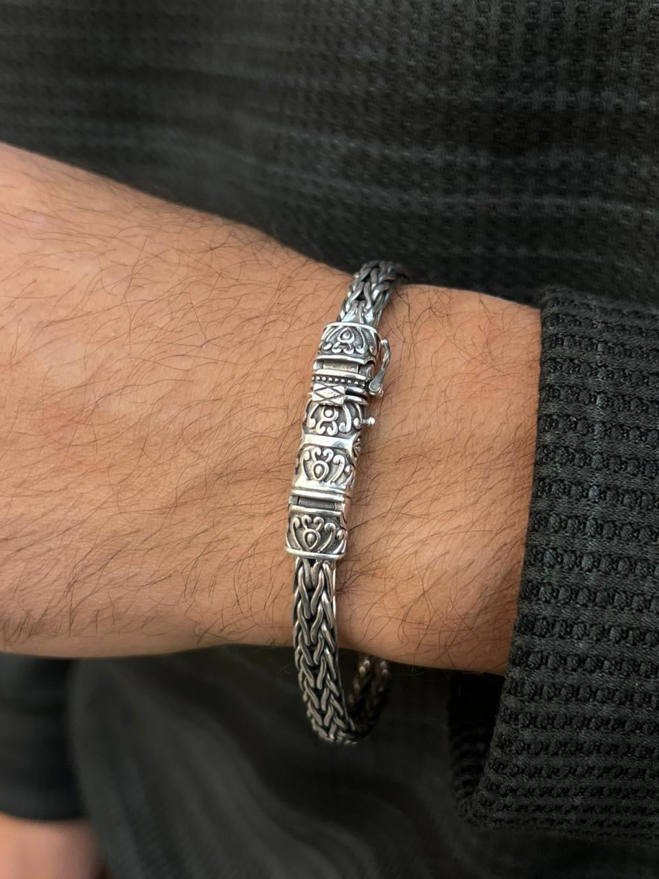 BLUE GRAVITY Bracelet in Sterling Silver 925s-(22cm-7mm)