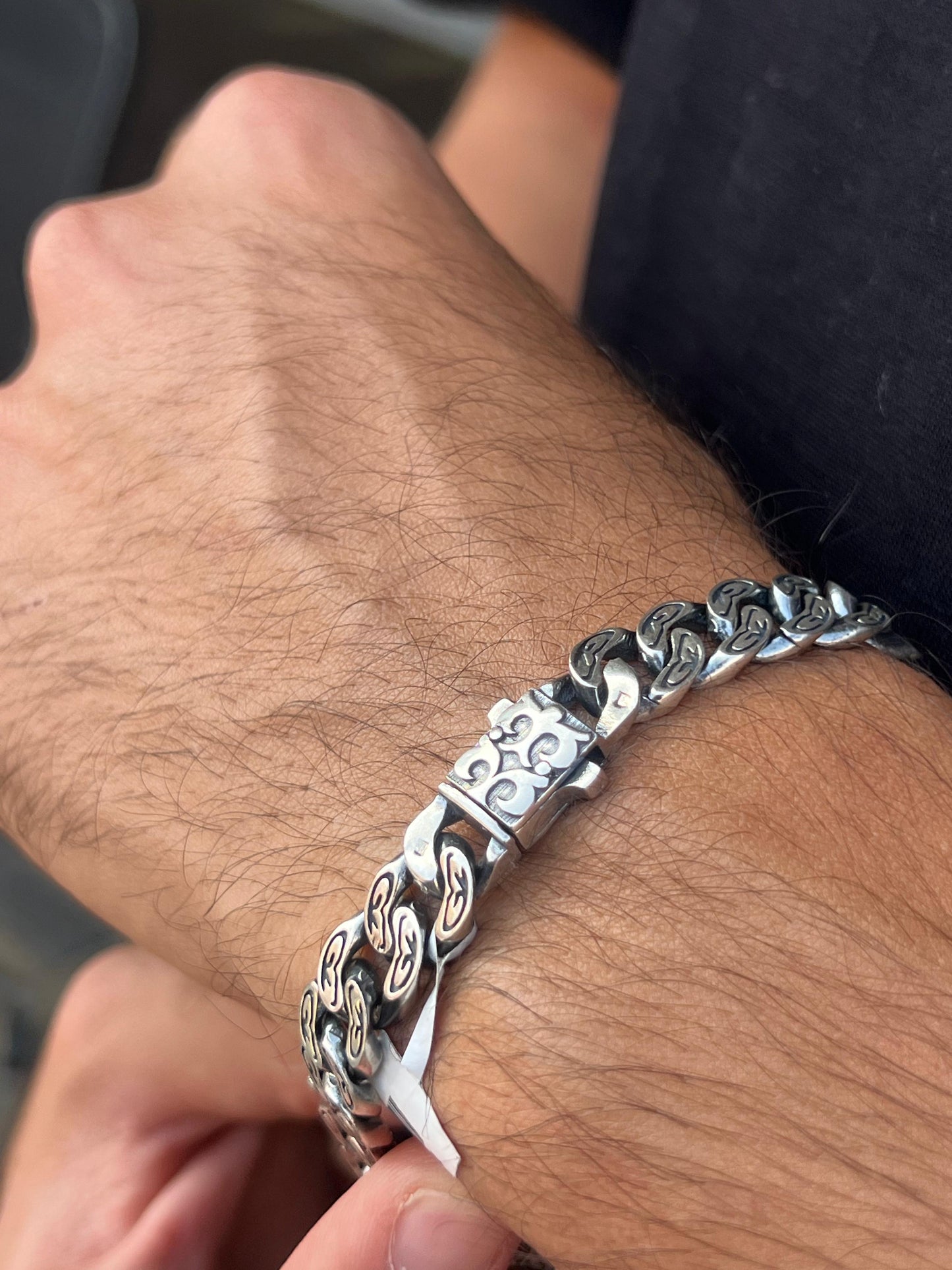 Majestic blue zirconia Bracelet S925 Sterling Silver for men