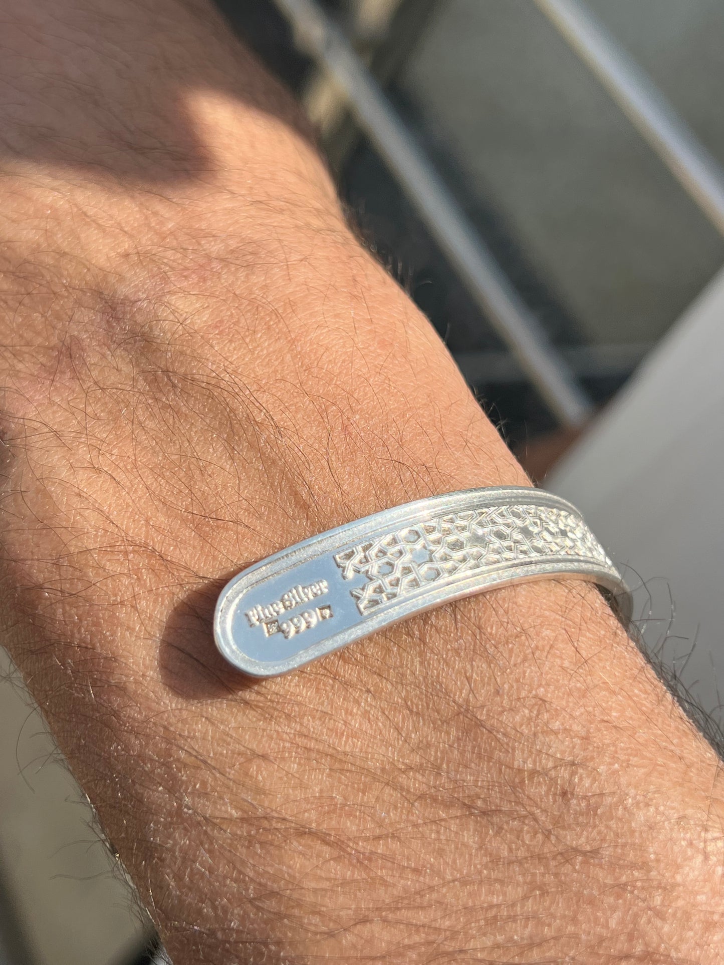 BTC Pure 999 Fine Silver - 1 Ounce - Arabesque Bangle for Men