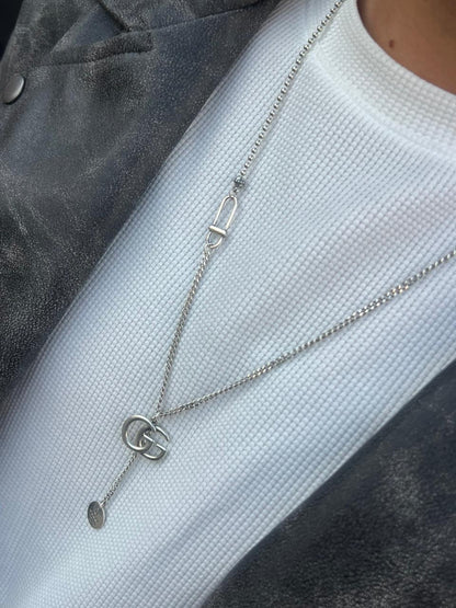 Modish S925 Gucci Chain Necklace Sterling Silver-78cm