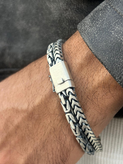 Limited Edition Double King✖️Arrow S925 Sterling Silver Bracelet -(22cm-11mm)