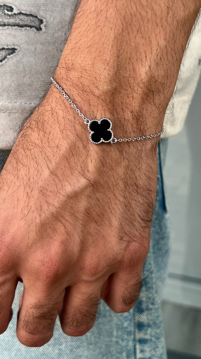 One Black Van Cleef Bracelet Sterling Silver 925s,