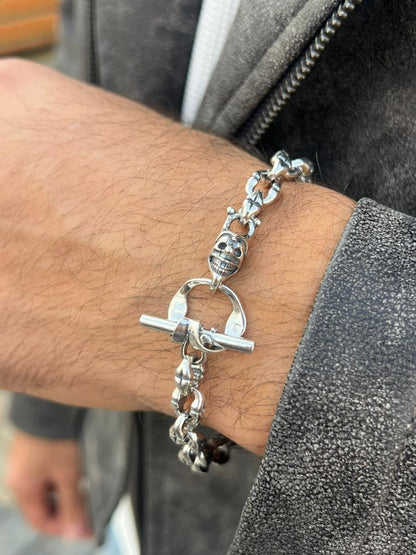 Limited Edition Joker S925 Sterling Silver Bracelet -(21cm-8mm)