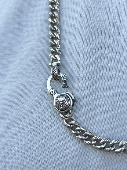 Engraved Grommet Necklace For Men Sterling Silver - 925