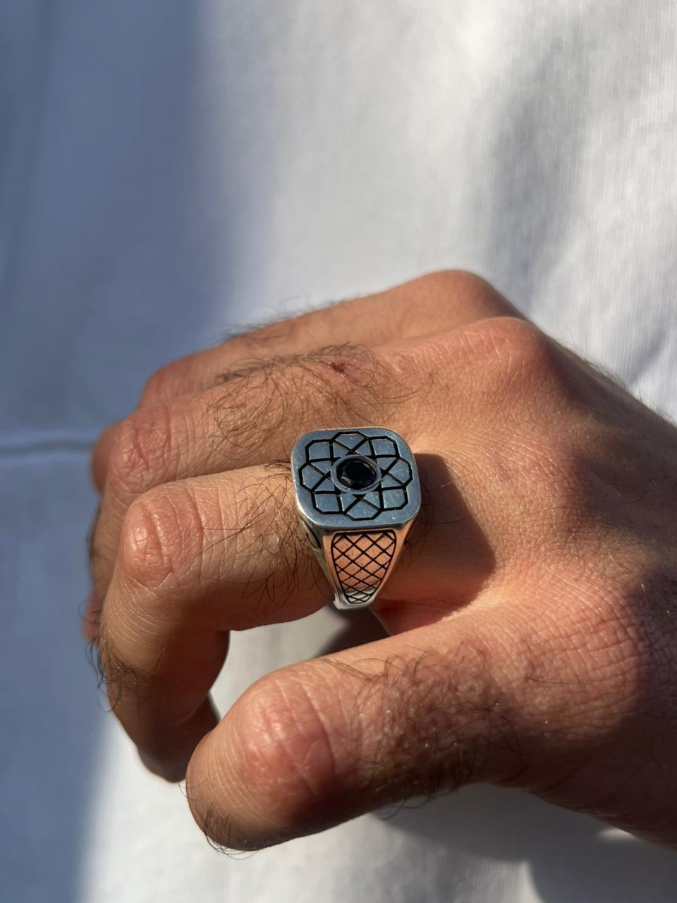 Geo Focus Ring -Sterling Silver 925s