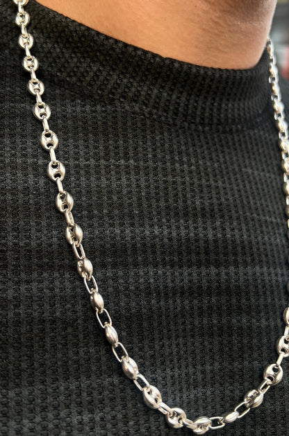 Link Chain Necklace Sterling Silver 925s (65cm-7mm)