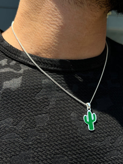 Cactus Necklace for Men's Sterling Silver 925s🌵