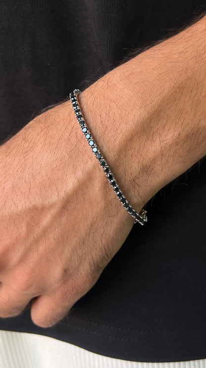 Thick Tennis Bracelet – Box Lock -  Sterling Silver 925s