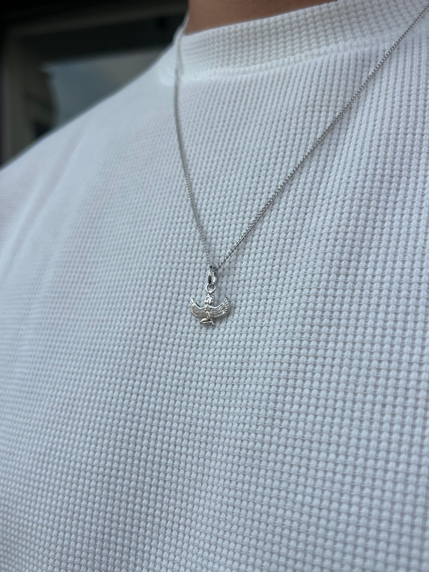 Premium- Horus Necklace in Sterling Silver 925s- Protective coated plating