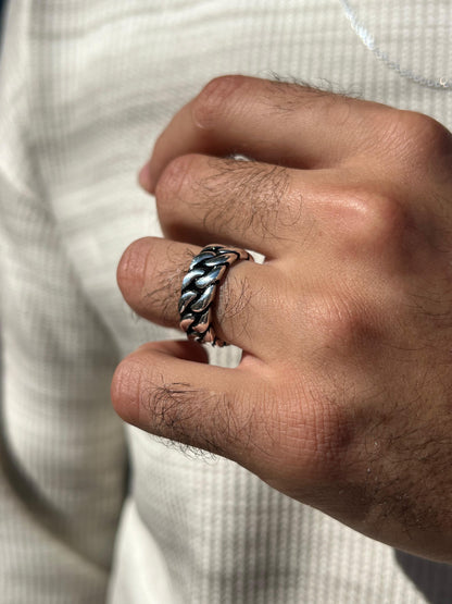 9mm-Thick Grommet band Ring -for Men's Sterling Silver 925s-