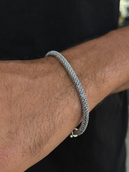 Viper Chain Bracelet for Men's Sterling Silver 925s-(20.5cm-5mm)