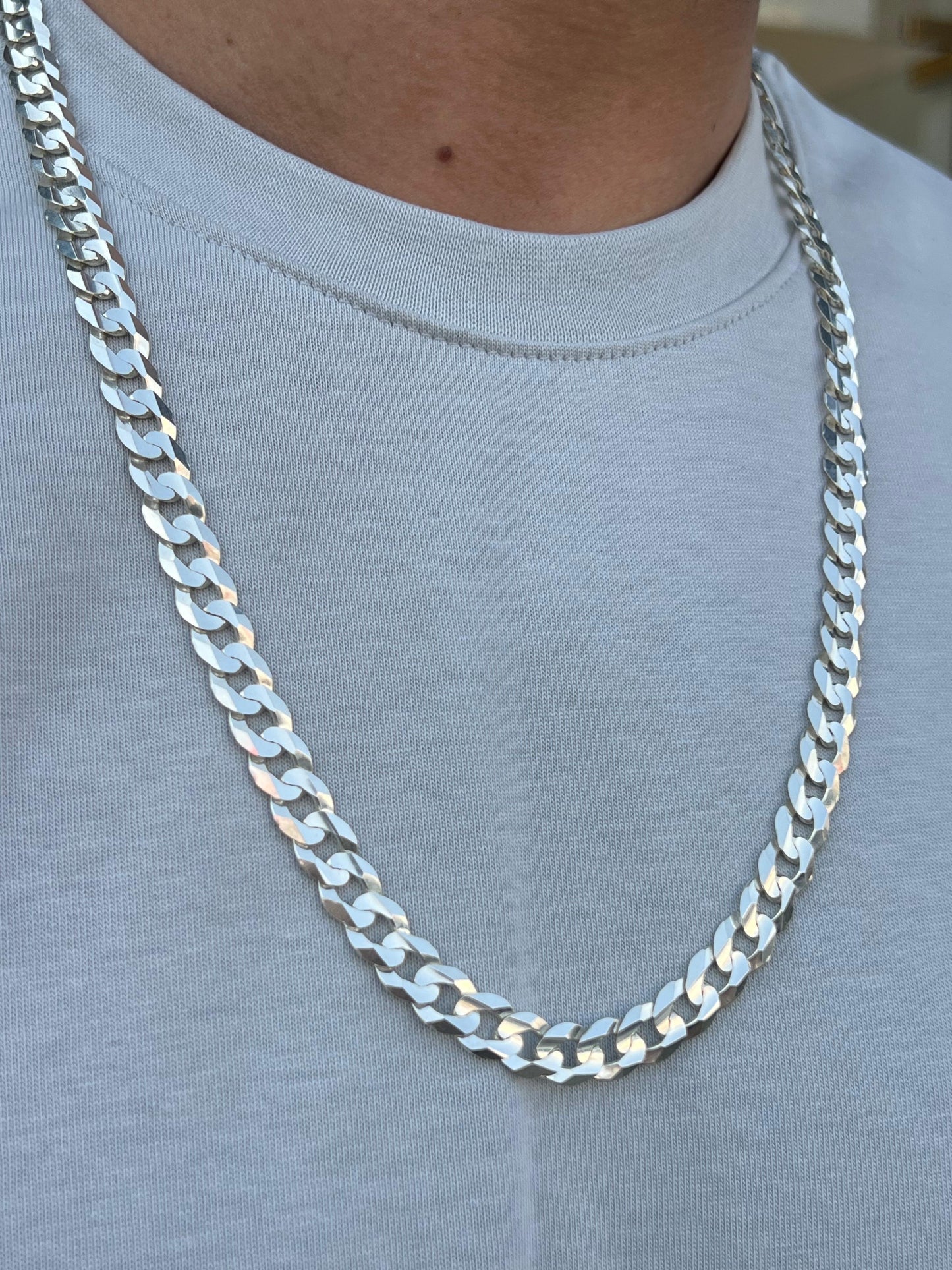 Thick Grommet Necklace For Men Sterling Silver - 925