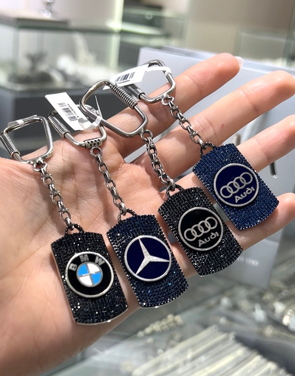 Zirconia KeyChains -Sterling Silver 925s