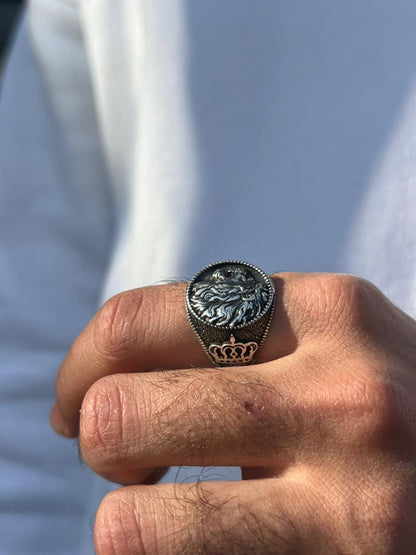 Rage Lion Ring -Sterling Silver 925s