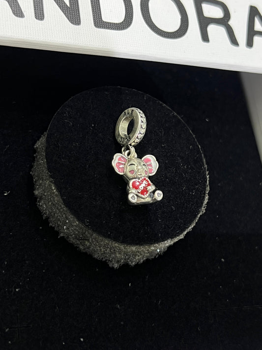 Koala Heart Charm