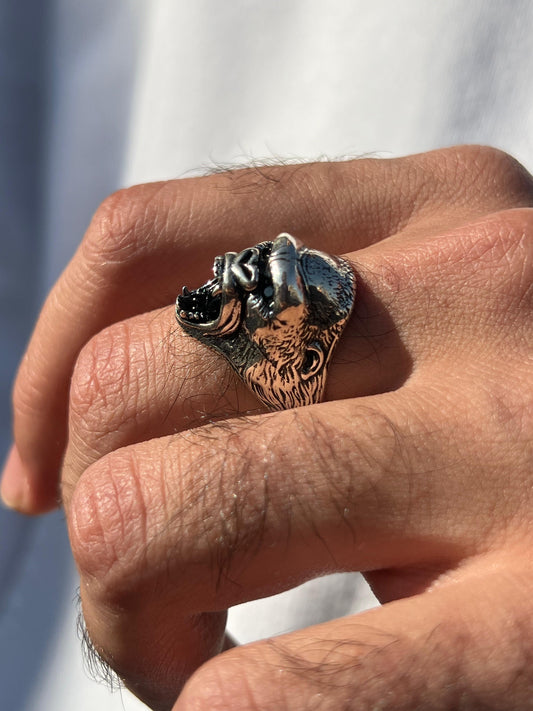Rage Gorilla Ring -Sterling Silver 925s