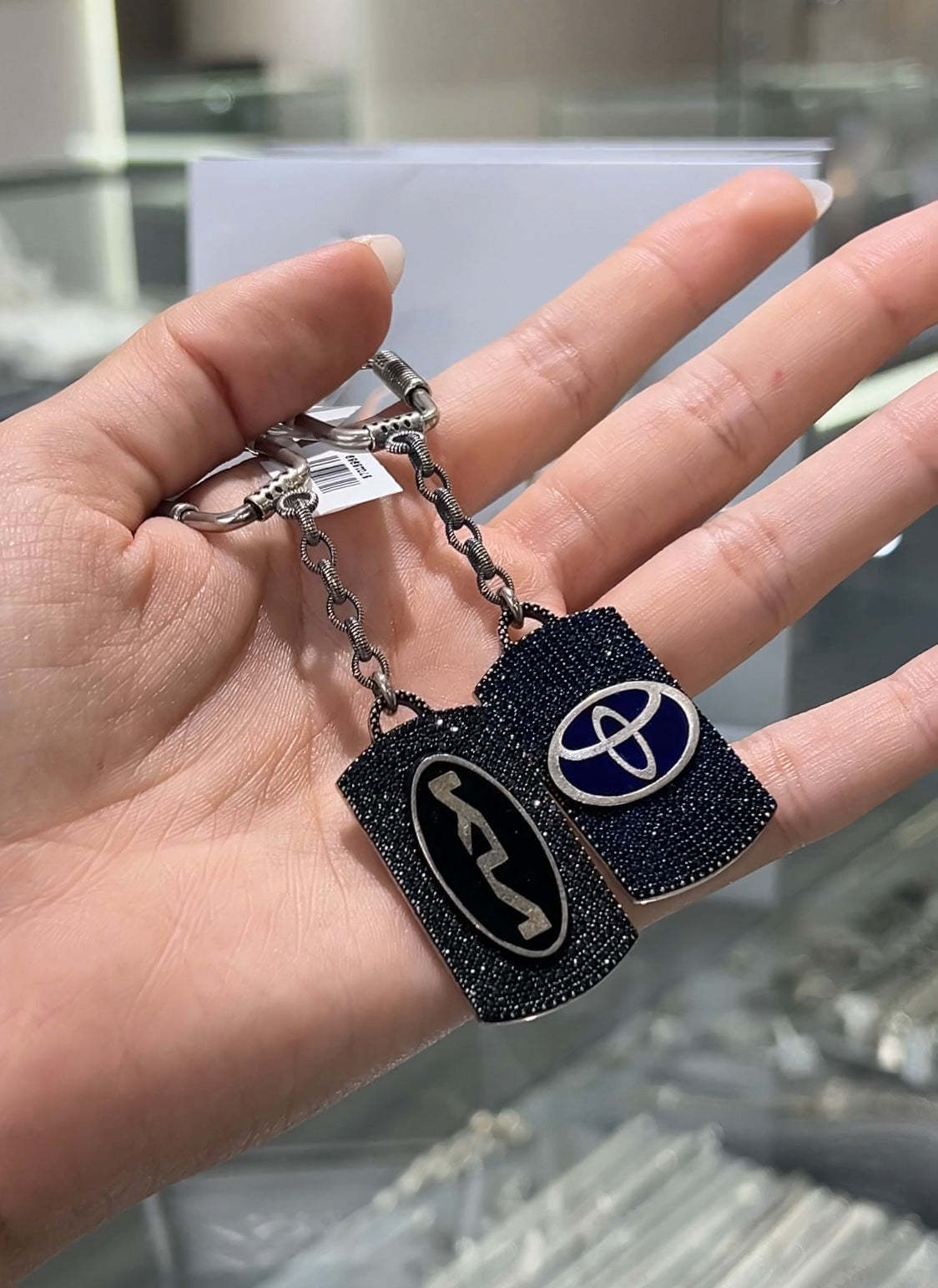 Zirconia KeyChains -in Sterling Silver 925s