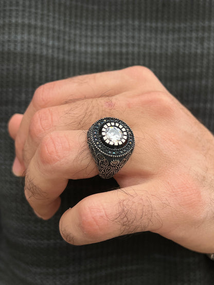 Dark Jewel Ring -Sterling Silver 925s