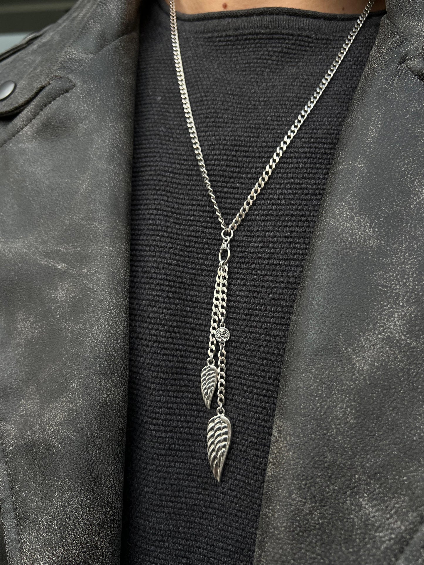 Skullduo Heavenly Wings For Men Sterling Silver925 -70cm-4mm