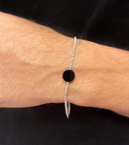 Onyx Bracelet for Men's Sterling Silver 925s