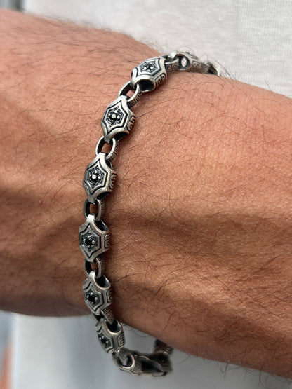 Blue spirit  Bracelet for Men's Sterling Silver 925s-