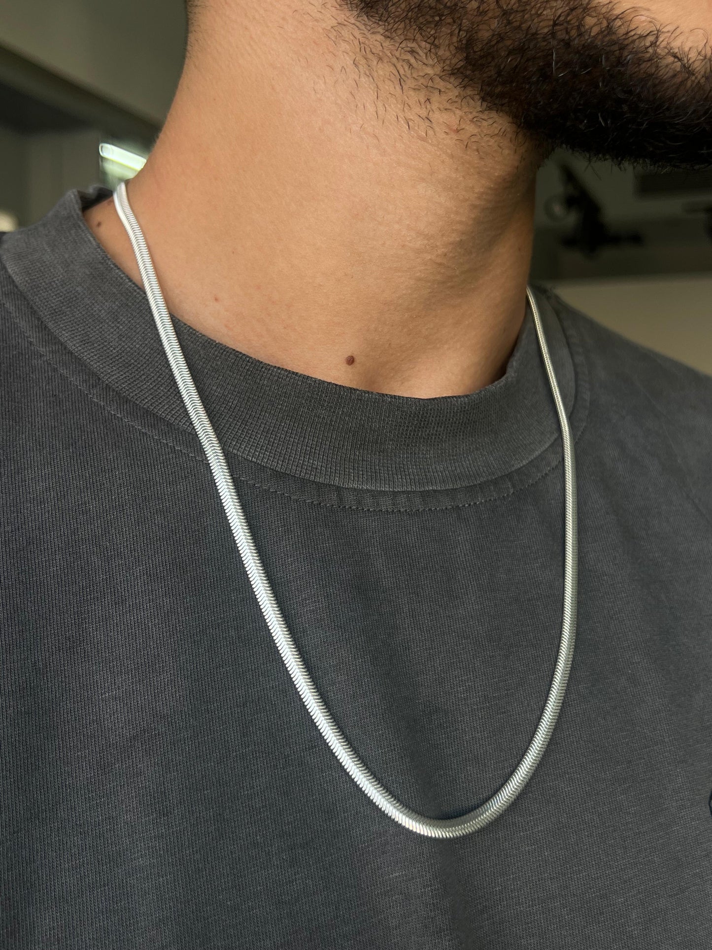 Snake Chains for Men's Sterling Silver 925s- 4 Sizes-