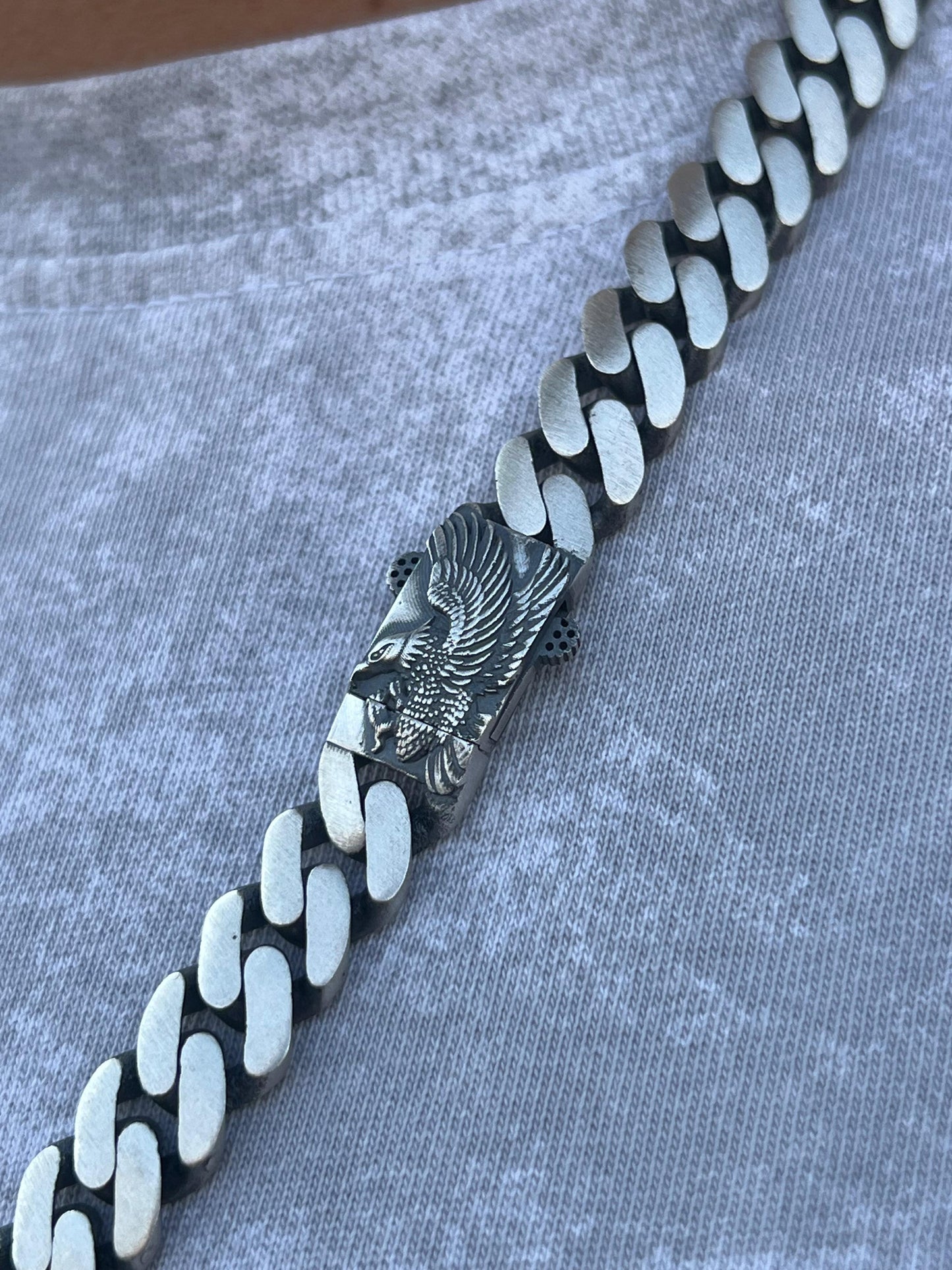 Massive 134g Solid Silver Chain for Men's Sterling Silver 925s-60cm-12mm