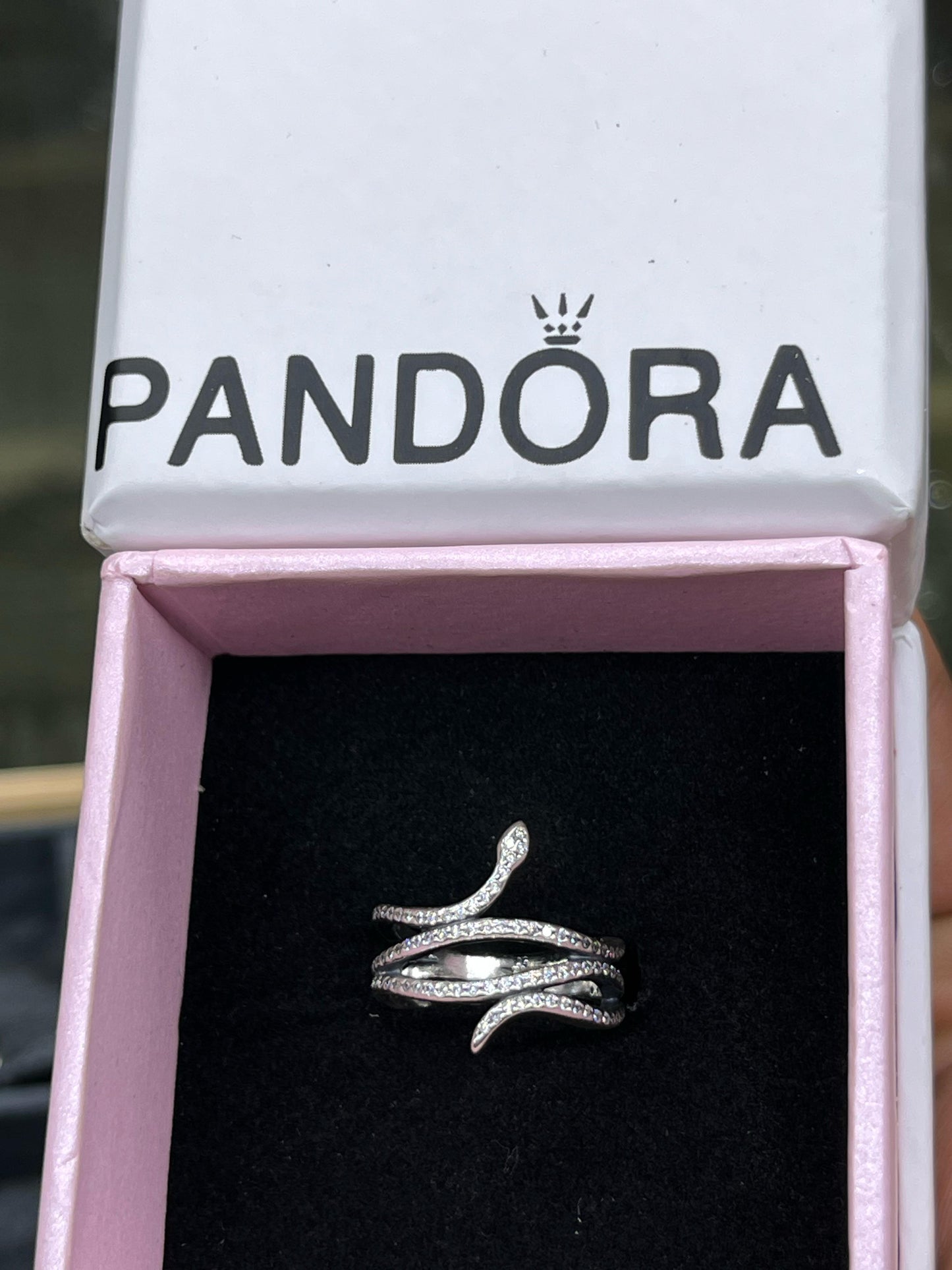 Sparkling Snake Ring-silver 925