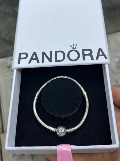 sparkling Heart Round Snake Chain Bracelet