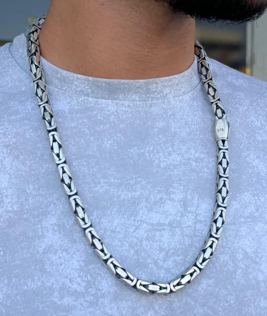 Massive 132g Solid King Chain for Men's Sterling Silver 925s-65cm-7mm