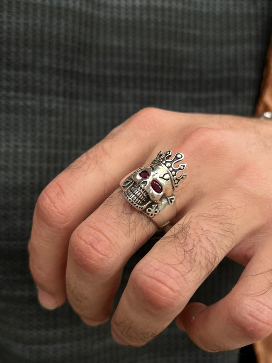 Crowned Skull Ring -Sterling Silver 925s