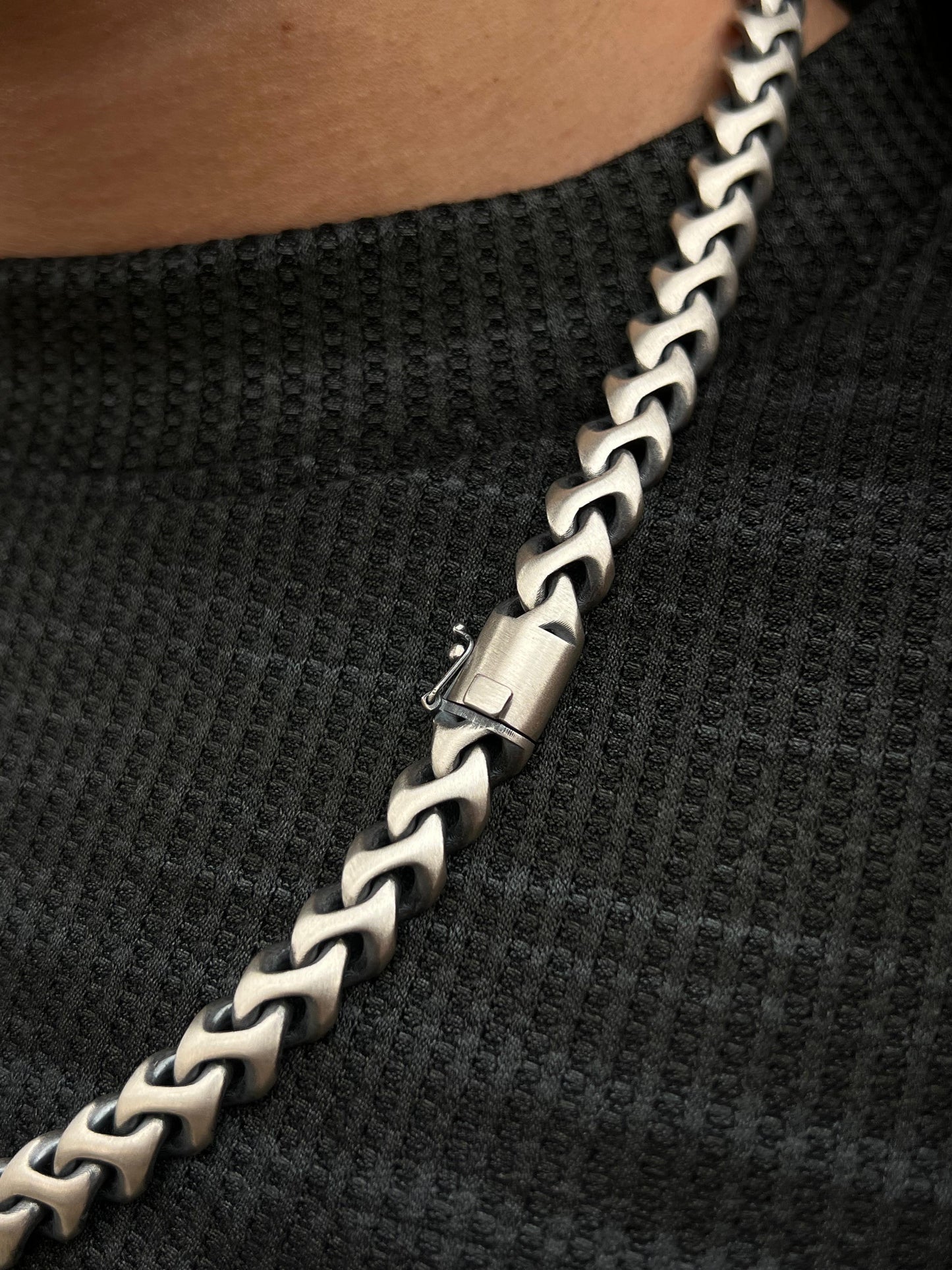 ⛔️Exclusive⛔️ Double Appear Brutal Chain-Pure Sterling Silver 925s-(58cm-10mm)