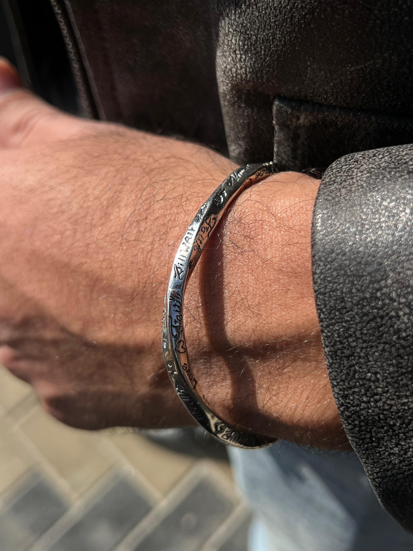 Twisted Heavy Handmade Nomad Bangle-Sterling Silver 925s