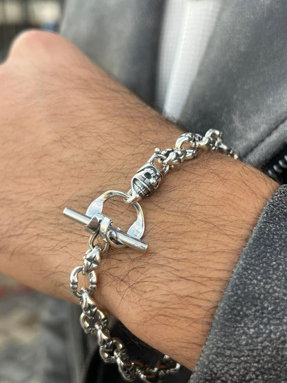 Limited Edition Joker S925 Sterling Silver Bracelet -(21cm-8mm)