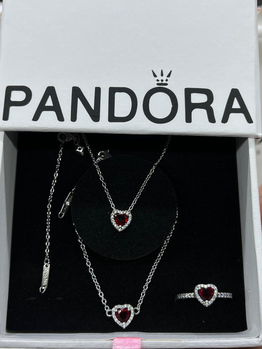 Heart Trio Set with bracelet-Italian Silver 925