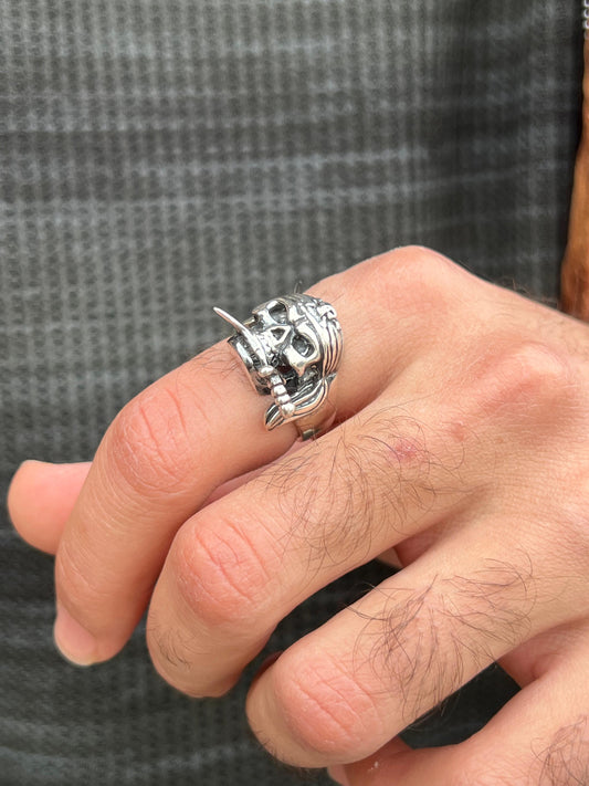 Pirate Skull Ring -Sterling Silver 925s