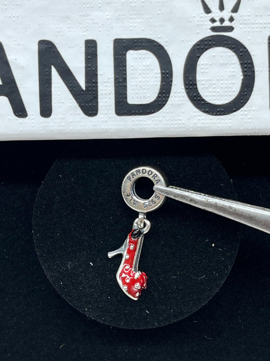 Silver Disney Minnie Shoe Dangle Charm