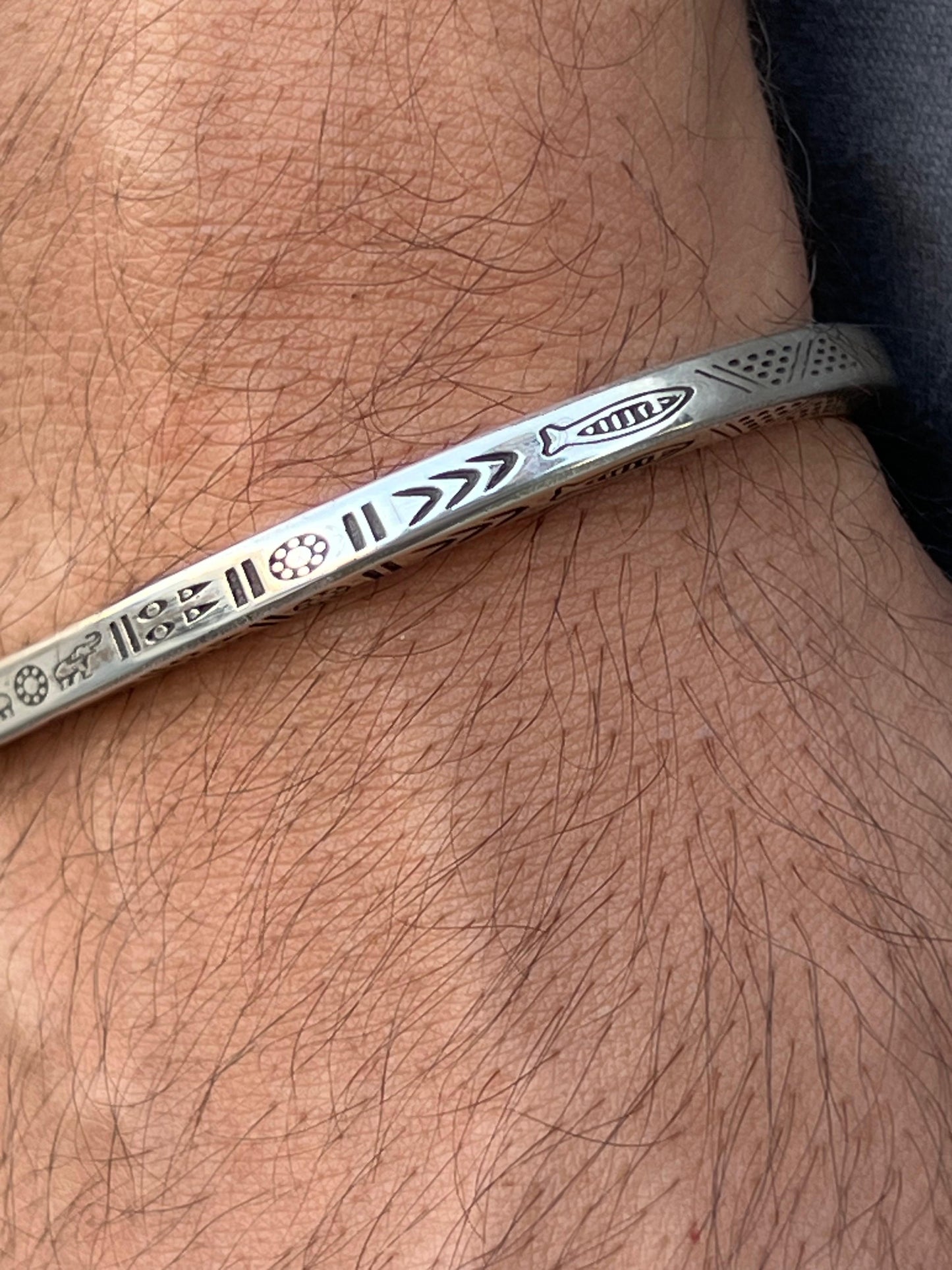 Heavy Handmade Nomad Bangle-Sterling Silver 925s