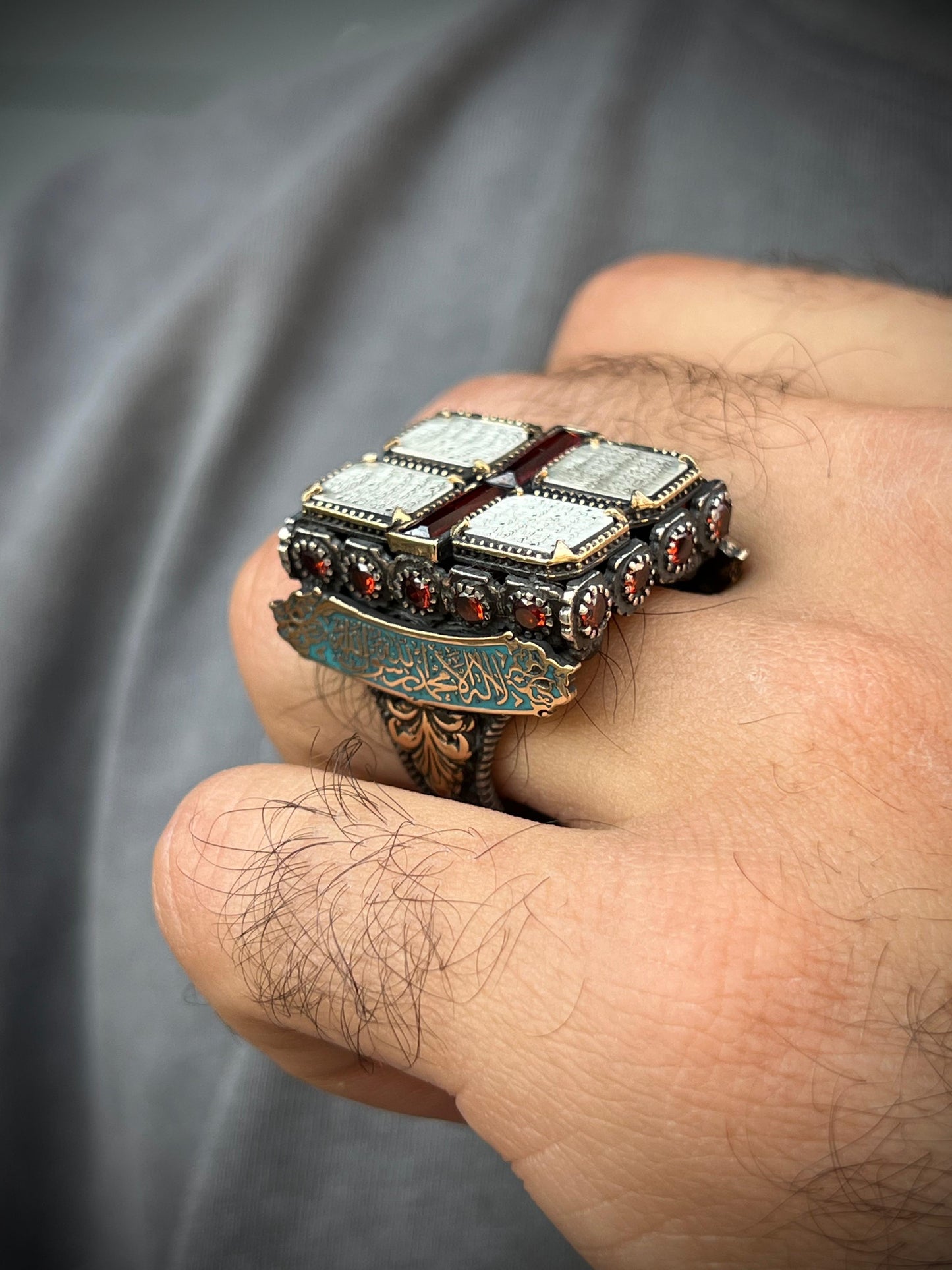 Massive (VIP) Islamic Ring for Men in Sterling Silver 925s